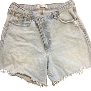 Abercrombie & Fitch Blue Jean Shorts Frayed Hem Vintage Style